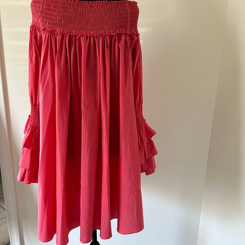Watermelon colored loose dress
